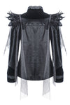 Gothic velvet jacket with swallow shoulder JW116 - Gothlolibeauty
