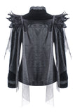 Gothic velvet jacket with swallow shoulder JW116 - Gothlolibeauty