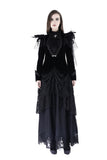 Gothic velvet jacket with swallow shoulder JW116 - Gothlolibeauty