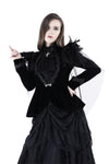 Gothic velvet jacket with swallow shoulder JW116 - Gothlolibeauty