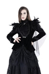 Gothic velvet jacket with swallow shoulder JW116 - Gothlolibeauty