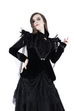 Gothic velvet jacket with swallow shoulder JW116 - Gothlolibeauty