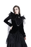 Gothic velvet jacket with swallow shoulder JW116 - Gothlolibeauty