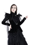 Gothic velvet jacket with swallow shoulder JW116 - Gothlolibeauty