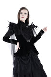 Gothic velvet jacket with swallow shoulder JW116 - Gothlolibeauty