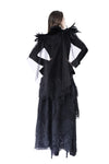 Gothic velvet jacket with swallow shoulder JW116 - Gothlolibeauty