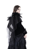 Gothic velvet jacket with swallow shoulder JW116 - Gothlolibeauty