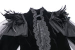 Gothic velvet jacket with swallow shoulder JW116 - Gothlolibeauty