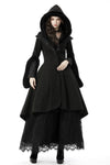 Gothic lady woolen cocktail coat with lovely collar JW123-1