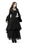 Gothic lady woolen cocktail coat with lovely collar JW123-1