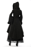 Gothic lady woolen cocktail coat with lovely collar JW123-1