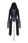 Gothic velvet hooded jacket JW159 - Gothlolibeauty