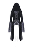 Gothic velvet hooded jacket JW159 - Gothlolibeauty