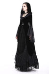 Gothic velvet hooded jacket JW159 - Gothlolibeauty