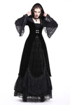 Gothic velvet hooded jacket JW159 - Gothlolibeauty