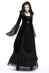 Gothic velvet hooded jacket JW159 - Gothlolibeauty