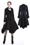 Gothic lady flower collar long coat JW167 - Gothlolibeauty