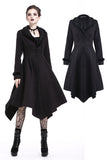 Gothic lady flower collar long coat JW167 - Gothlolibeauty