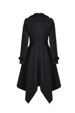 Gothic lady flower collar long coat JW167 - Gothlolibeauty