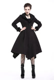 Gothic lady flower collar long coat JW167 - Gothlolibeauty