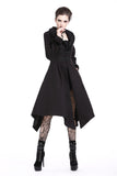 Gothic lady flower collar long coat JW167 - Gothlolibeauty