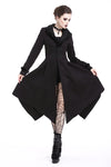 Gothic lady flower collar long coat JW167 - Gothlolibeauty