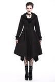 Gothic lady flower collar long coat JW167 - Gothlolibeauty