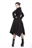 Gothic lady flower collar long coat JW167 - Gothlolibeauty