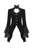 Gothic velvet swallow lace tail jacket JW174 - Gothlolibeauty