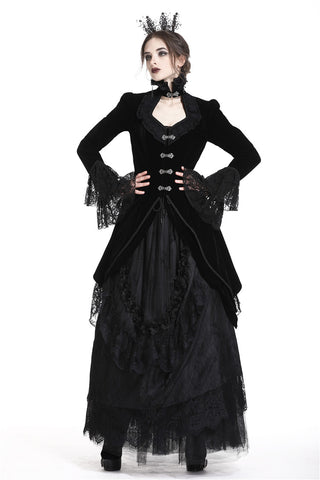 Gothic velvet swallow lace tail jacket JW174 – Gothlolibeauty