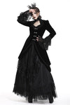 Gothic velvet swallow lace tail jacket JW174 - Gothlolibeauty