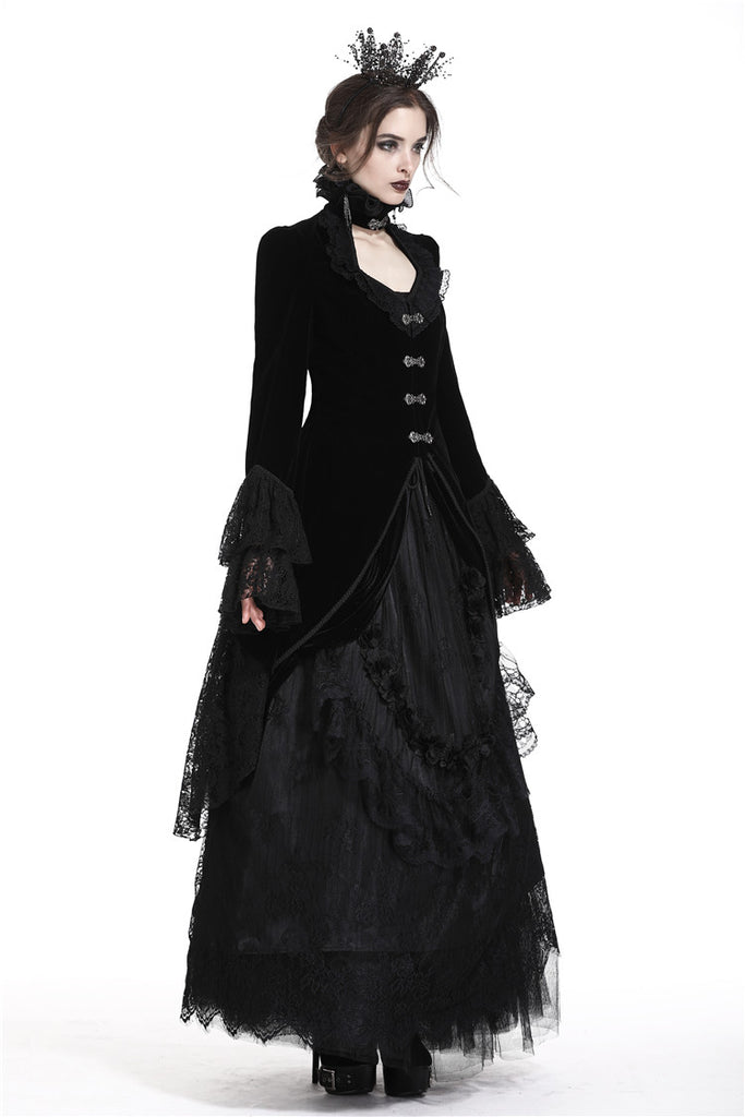 Gothic velvet swallow lace tail jacket JW174 – Gothlolibeauty