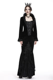 Gothic royal floral stand-up collar velvet jacket JW180 - Gothlolibeauty