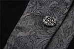 Gothic royal floral stand-up collar velvet jacket JW180 - Gothlolibeauty