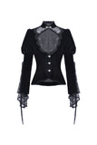 Elegant gothic velvet and lace jacket JW189 - Gothlolibeauty