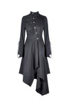 Punk long jacket with oblique asymmetrical shape JW208 - Gothlolibeauty