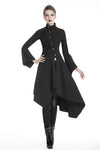 Punk long jacket with oblique asymmetrical shape JW208 - Gothlolibeauty