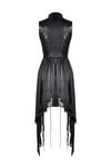 Punk chiffon irregular hem underbust sleeveless jacket JW212 - Gothlolibeauty