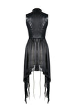 Punk chiffon irregular hem underbust sleeveless jacket JW212 - Gothlolibeauty