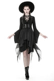 Punk chiffon irregular hem underbust sleeveless jacket JW212 - Gothlolibeauty