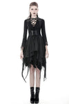 Punk chiffon irregular hem underbust sleeveless jacket JW212 - Gothlolibeauty