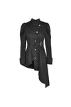 Punk warrior button up side long irreqular jacket JW215
