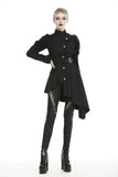 Punk warrior button up side long irreqular jacket JW215