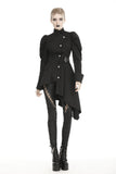 Punk warrior button up side long irreqular jacket JW215