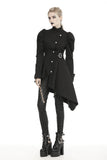 Punk warrior button up side long irreqular jacket JW215