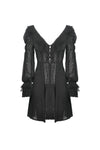 Gothic princess frilly bead button up thin coat JW221