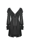 Gothic princess frilly bead button up thin coat JW221