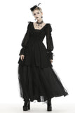 Gothic princess frilly bead button up thin coat JW221