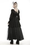 Gothic princess frilly bead button up thin coat JW221