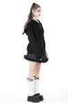 Harajuku purple cat with wing back velvet lining jacke JW240